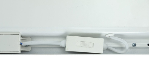 e2 LED Anbaupanel, Deckenleuchte Tajo 36W CCT warm-/neutral-/tageslichtweiss 3000K/4000K/6500K Weiß Aluminium 128,5x32cm