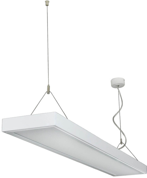 e2 LED Anbauleuchte, Deckenleuchte Prisma M 38W CCT warm-/neutral-/tageslichtweiss 3000K/4000K/6000K Weiß Stahl 118,5cm