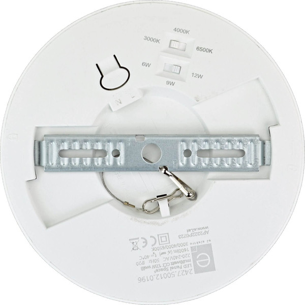 e2 LED Anbaupanel, Deckenleuchte Space R170 12W CCT warm-/neutral-/tageslichtweiss 3000K/4000K/6500K Weiß Ø17cm
