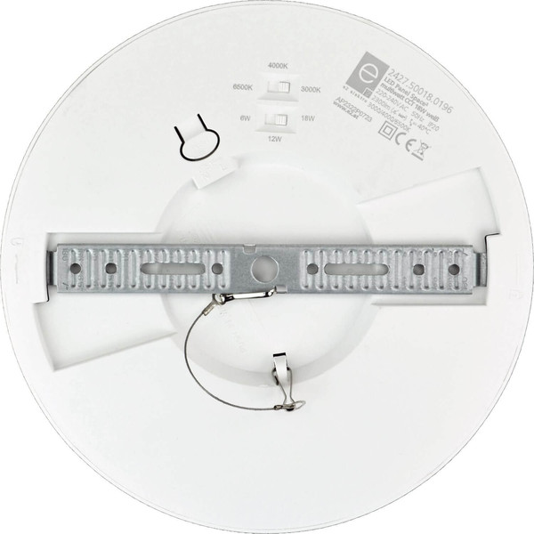 e2 LED Anbaupanel, Deckenleuchte Space R220 18W CCT warm-/neutral-/tageslichtweiss 3000K/4000K/6500K Weiß Ø22,5cm