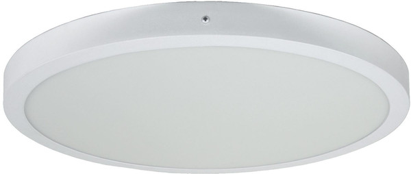e2 LED Anbaupanel, Deckenleuchte Round 600 40W CCT warm-/neutral-/tageslichtweiss 3000K/4000K/6000K Weiß Aluminium Ø60,5cm