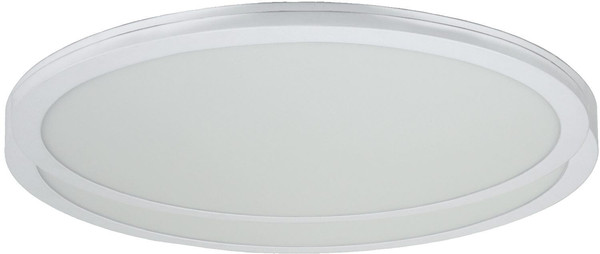 e2 LED Einbaupanel, Deckeneinbauleuchte Round 600 40W CCT warm-/neutral-/tageslichtweiss 3000K/4000K/6000K Weiß Aluminium Ø60cm