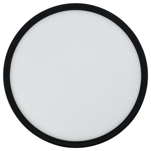 e2 LED Anbaupanel, Deckenleuchte Twice R420 24W CCT warm-/tageslichtweiss 3000-6000K dimmbar RGB IP54 Schwarz Ø42cm