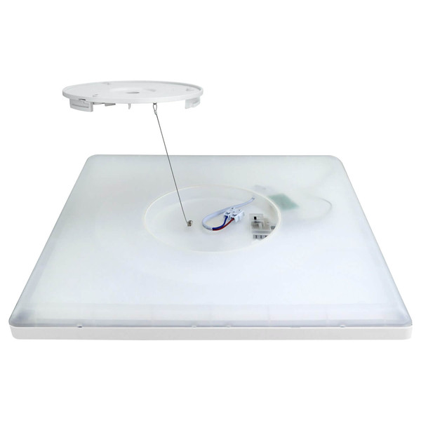 e2 LED Anbaupanel, Deckenleuchte Twice up&down Q420 24W CCT warm-/neutral-/tageslichtweiss 3000K/4000K/6000K IP54 Weiß 42x42cm