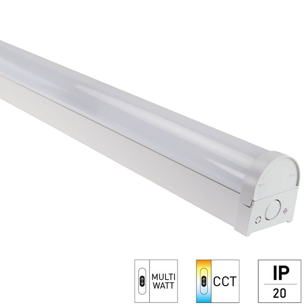 e2 LED Lichtleiste, Unterbauleuchte Fold S 18W CCT warm-/neutral-/tageslichtweiss 3000K/4000K/6500K Weiß Stahl 60cm