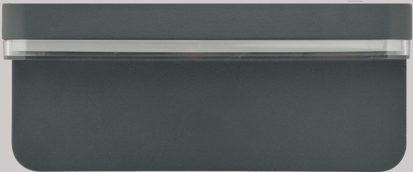 e2 LED Außenwandleuchte Ridos 7W warmweiss 3000K IP44 Anthrazit Aluminium 22x9cm