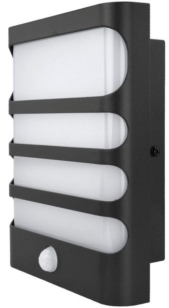 e2 LED Außenwandleuchte Vega 7,5W neutralweiss 4000K Bewegungsmelder IP54 Anthrazit Aluminium 20x16cm