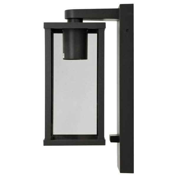 e2 Außenwandleuchte Tara E27 IP44 Anthrazit Aluminium 29x16cm