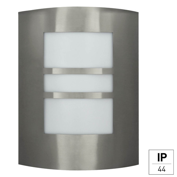 e2 Außenwandleuchte Polis E27 IP44 Aluminium Stahl 26,5x21cm