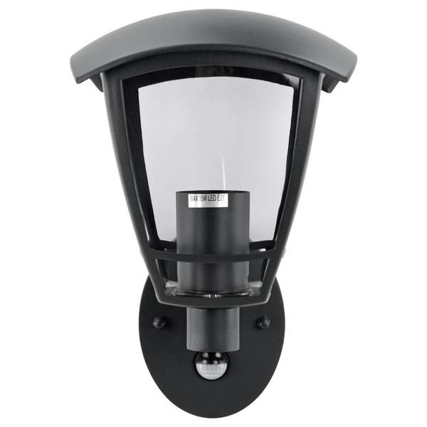 e2 Außenwandleuchte Navi E27 Bewegungsmelder IP44 Anthrazit Aluminium 26x20,5cm