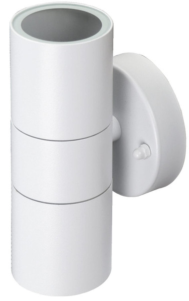 e2 Außenwandleuchte Electra up&down 2-flammig GU10 IP44 Weiß Aluminium 16x9cm