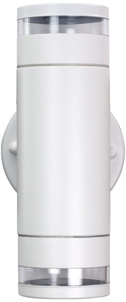e2 Außenwandleuchte Musica up&down 2-flammig GU10 IP44 Weiß Aluminium 18,5x9cm