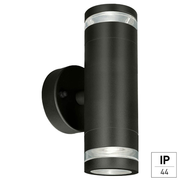 e2 Außenwandleuchte Musica up&down 2-flammig GU10 IP44 Anthrazit Aluminium 18,5x9cm