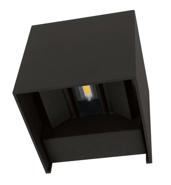 e2 LED Außenwandleuchte Qube up&down 7W CCT warm-/neutral-/tageslichtweiss 3000K/4000K/6000K IP65 Anthrazit Aluminium 10x10cm