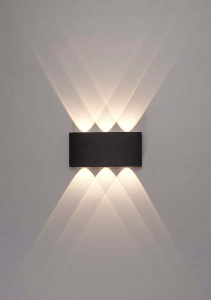 e2 LED Außenwandleuchte Petra up&down 7W CCT warm-/neutralweiss 3000K/4000K/5000K IP54 Anthrazit Aluminium 17x8cm