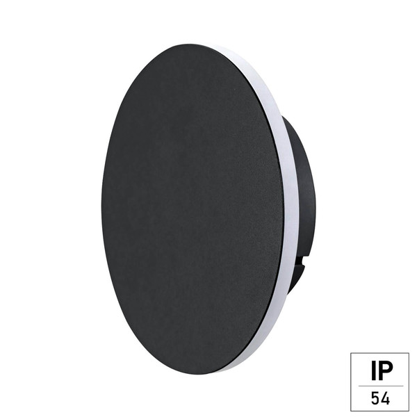 e2 LED Außenwandleuchte Mago 11W neutralweiss 4000K IP54 Anthrazit Edelstahl Ø15cm