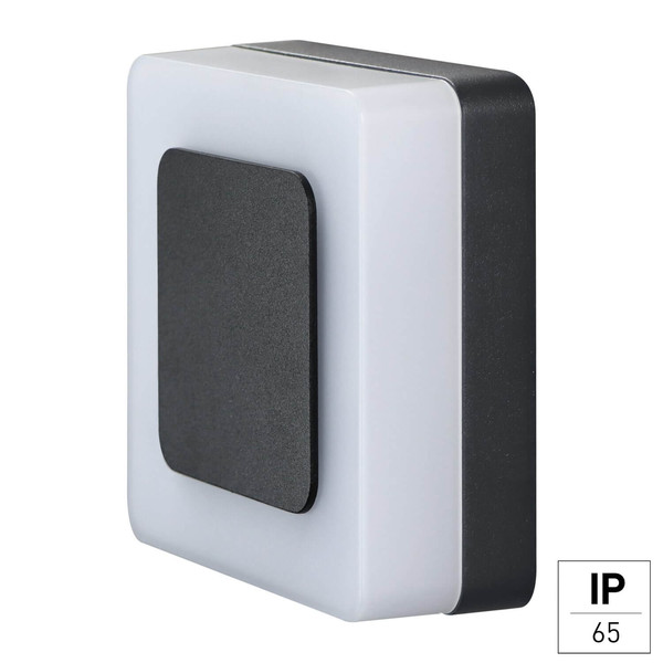 e2 LED Außenwandleuchte Castor 10W neutralweiss 4000K IP65 Anthrazit Aluminium 13,5x13,5cm