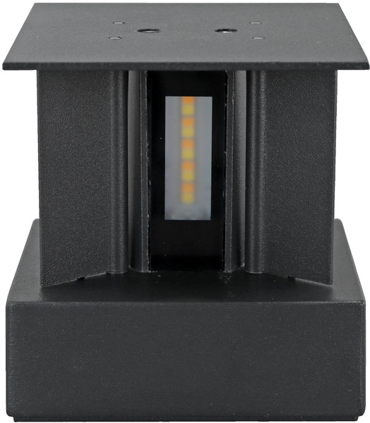 e2 LED Außenwandleuchte Ebla up&down 7W CCT warm-/neutral-/tageslichtweiss 3000K/4000K/6000K IP65 Anthrazit Aluminium 13,5x12cm
