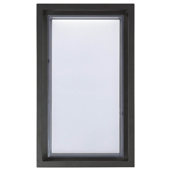 e2 LED Außenwandleuchte Merga 12W CCT warm-/neutral-/tageslichtweiss 3000K/4000K/6000K IP54 Anthrazit Aluminium 24x14,5cm