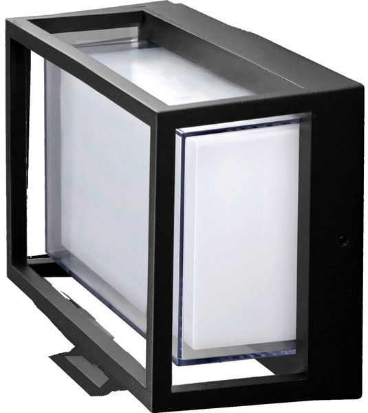 e2 LED Außenwandleuchte Merga 12W CCT warm-/neutral-/tageslichtweiss 3000K/4000K/6000K IP54 Anthrazit Aluminium 24x14,5cm