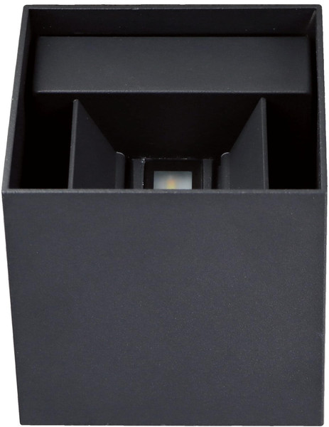 e2 LED Außenwandleuchte Big Qube up&down 20W CCT warm-/neutral-/tageslichtweiss 3000K/4000K/6000K IP65 Anthrazit Aluminium 12x12cm