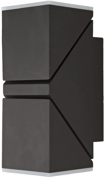 e2 LED Außenwandleuchte Lyra up&down 12W CCT warm-/neutral-/tageslichtweiss 3000K/4000K/6000K IP65 Anthrazit Aluminium 16x8cm