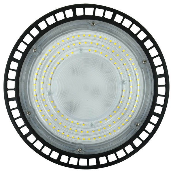 e2 LED Hallenleuchte, Hallenstrahler Slim 100W tageslichtweiss 6500K IP65 Schwarz Aluminium Ø23cm