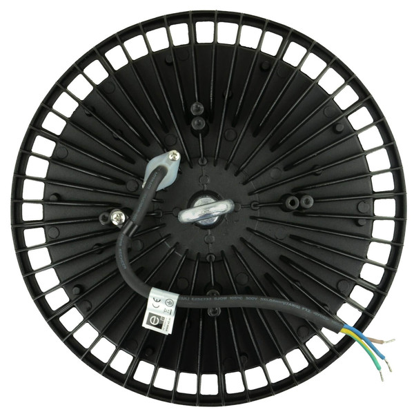 e2 LED Hallenleuchte, Hallenstrahler Slim 150W tageslichtweiss 6500K IP65 Schwarz Aluminium Ø28cm