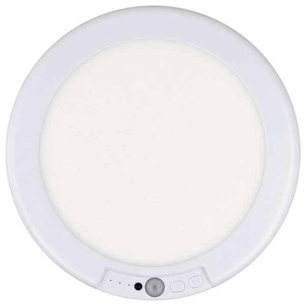 e2 LED Akku-Leuchte BL1 3W CCT warm-/neutral-/tageslichtweiss 3000K/4000K/6500K Bewegungsmelder Fernbedienung Akku Weiß Ø19cm