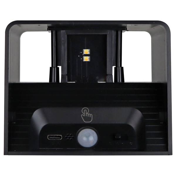 e2 LED Akku-Leuchte BL3 1,8W CCT warm-/neutral-/tageslichtweiss 3000K/4000K/6500K Bewegungsmelder Fernbedienung Akku Schwarz 10x8cm