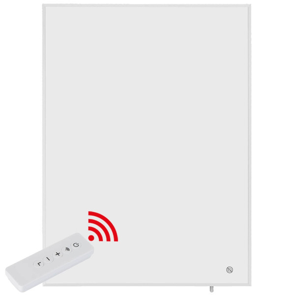 e2 Infrarotheizungen, Infrarot-Heizpaneel Smart & Easy S 500W Fernbedienung App-Steuerung WiFi IP44 Weiß 70x60cm