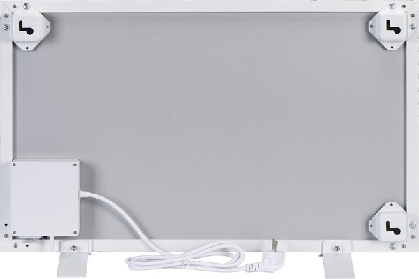 e2 Infrarotheizungen, Infrarot-Heizpaneel Complete Frame M 700W Thermostat Fernbedienung IP44 Weiß 100x60cm