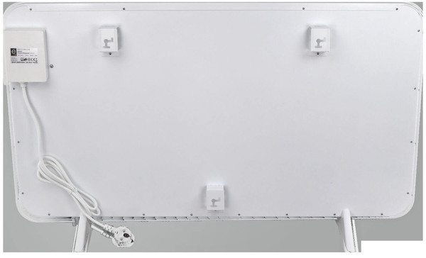 e2 Infrarotheizungen, Infrarot-Heizpaneel Alea M 480W Thermostat Fernbedienung IP44 Weiß 90x50cm