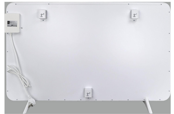 e2 Infrarotheizungen, Infrarot-Heizpaneel Alea L 650W Thermostat Fernbedienung IP44 Weiß 100x60cm