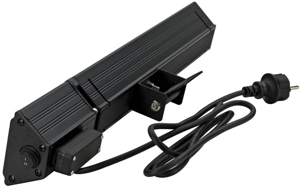 e2 Infrarotheizungen, Infrarot-Heizstrahler Wall 2000W Fernbedienung IP65 Schwarz 54cm