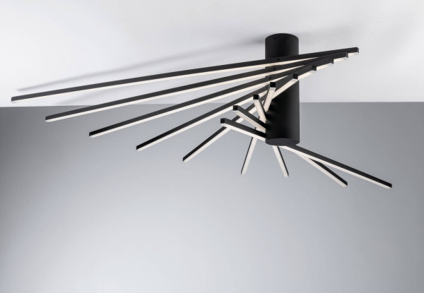 LUCE Design Shanghai LED Deckenleuchte Neutralweiss 66W schwarz