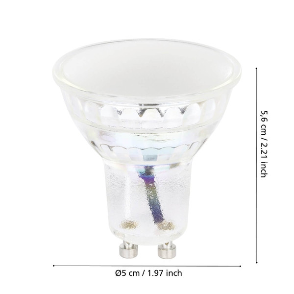 Eglo LED Spot, Strahler-Lampe GU10 2,5W 450lm warmweiss 3000K Klar höchste Effizienzklasse A 110334