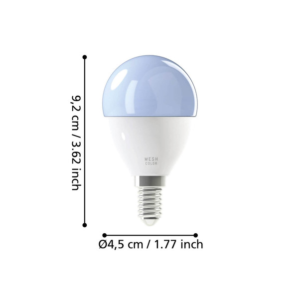 Eglo LED Lampe Smart E14 P45 dimmbar 4,9W 530lm RGB CCT warm-/tageslichtweiss 2700-6500K Zigbee Opal 110395