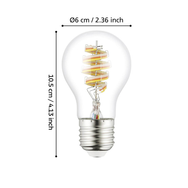 Eglo LED Lampe Smart E27 A60 dimmbar 7,5W 806lm RGB warmweiss 3000K Zigbee Klar 110404