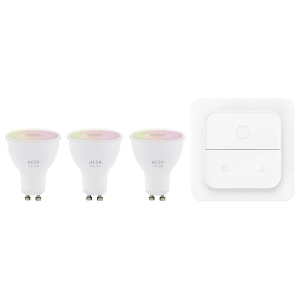 Eglo LED Spot, Strahler-Lampe Smart GU10 dimmbar 4,9W 420lm RGB CCT warm-/tageslichtweiss 2700-6500K Zigbee Opal 3er Pack 110417