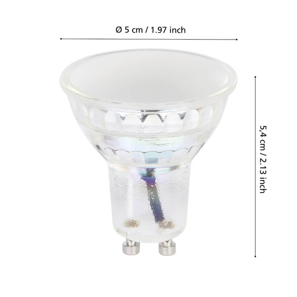 Eglo LED Strahler, Spot-Lampe Smart GU10 dimmbar 4,9W 420lm RGB CCT warm-/tageslichtweiss 2700-6500K Zigbee 110421