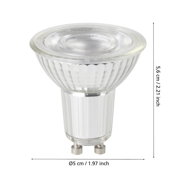 Eglo LED Spot, Strahler-Lampe GU10 dimmbar 6W 850lm neutralweiss 4000K Satiniert 110436