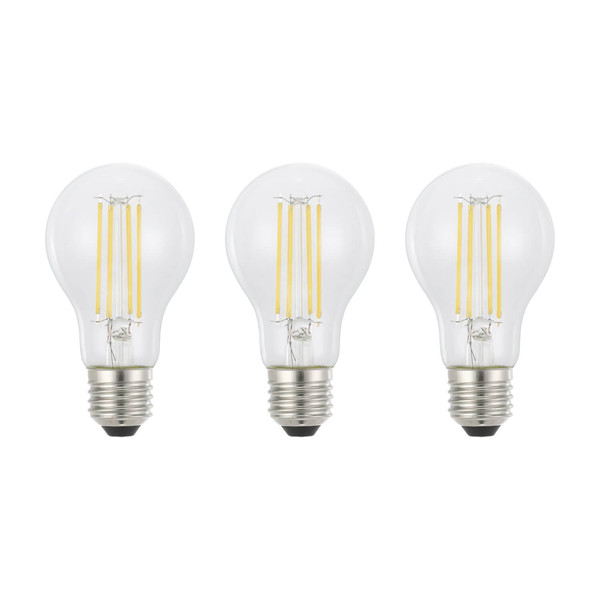 Eglo LED Lampe E27 A60 6,5W 806lm warmweiss 2700K Klar 3er Pack 117607