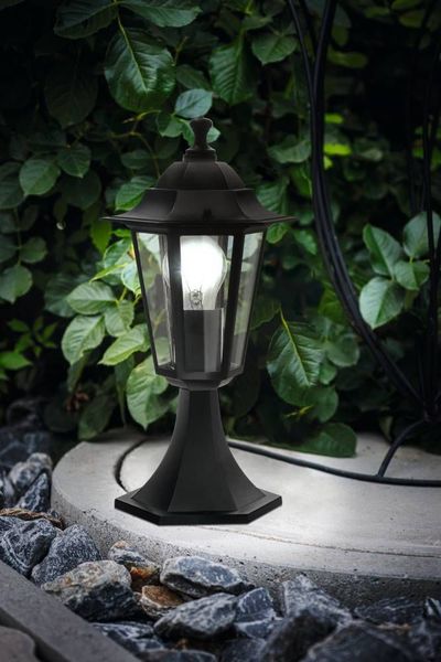 Eglo 22472 LATERNA 4 E27 Außen-Stehleuchte Ø195mm Schwarz IP44