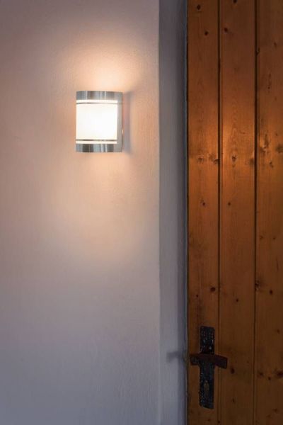 Eglo 30191 CERNO E27 Außen-Wand-/Deckenleuchte Edelstahl Weiss IP44