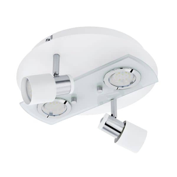 Eglo 32002 Pawedo 1 LED Wand-/Deckenleuchte 4x3W Rund Glas Weiss