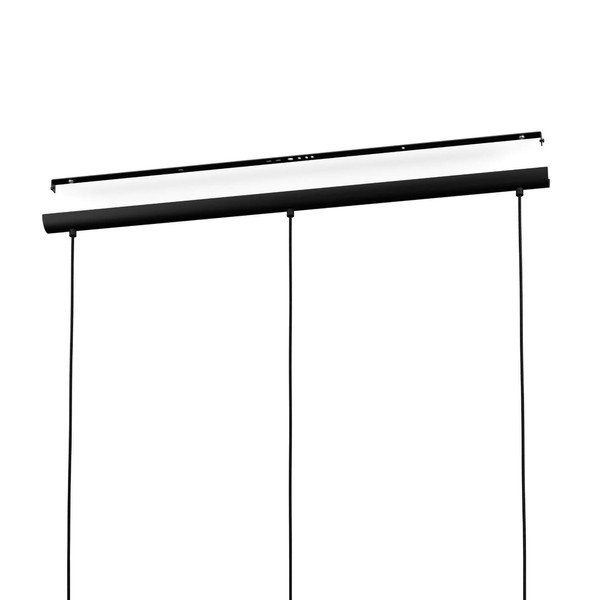 Eglo Pendelleuchte Bordesley 3-flammig E27 Schwarz Natur Stahl Holz 91x21cm 43217