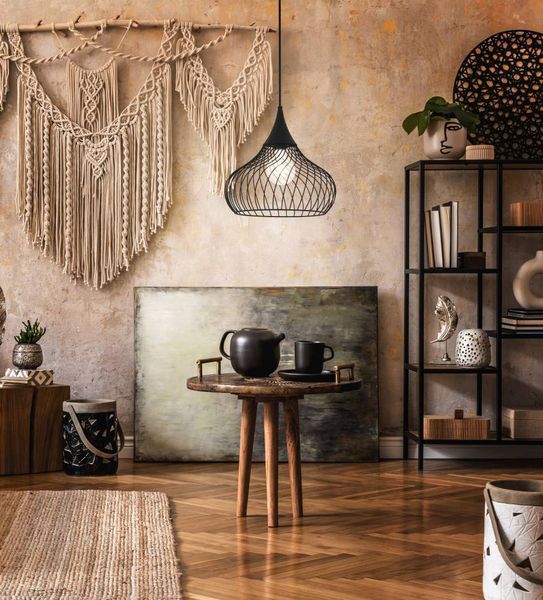 Eglo 43344 STAVERTON E27 Hängeleuchte Ø365mm Schwarz