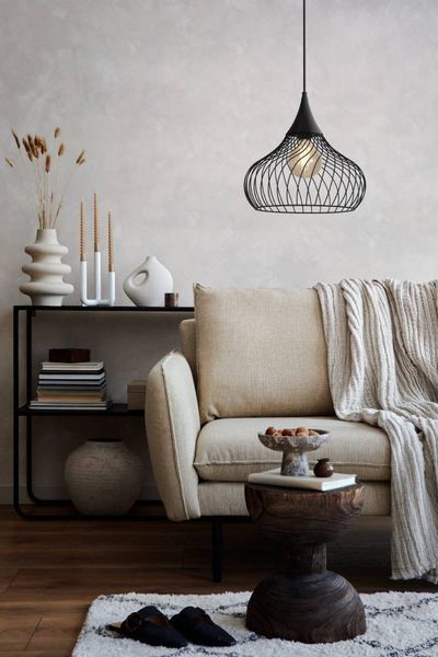 Eglo 43344 STAVERTON E27 Hängeleuchte Ø365mm Schwarz