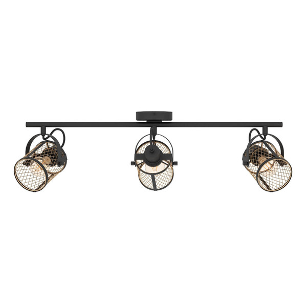 Eglo Spot Dellow 3-flammig E27 Schwarz Messing Stahl 83x21cm 43533